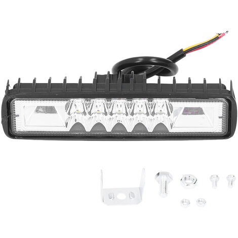Jeffergarden Barre lumineuse de travail LED 48W, lampe stroboscopique latérale bicolore universelle pour voiture, motos tout-terrain