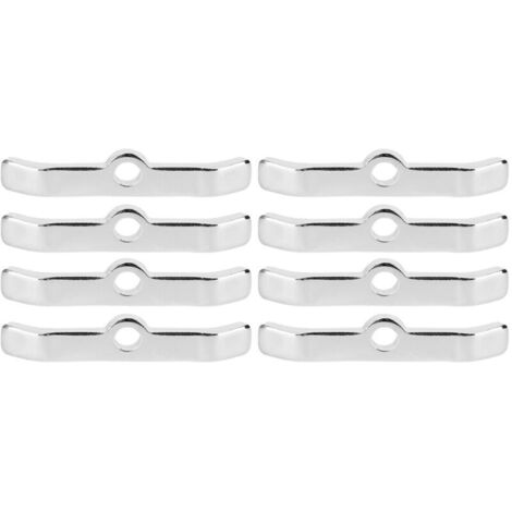 Jeffergarden Barres d'écartement de couvercle de soupape en alliage d'aluminium chromé, finition soignée, lot de 8 pour moteurs de voiture
