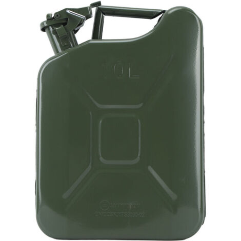Jeffergarden Bidon d'essence de 10 litres (2,6 gallons) en acier inoxydable, à ventilation automatique et avec poignée de transport