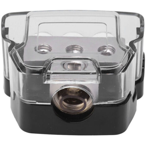 Jeffergarden Bloc de distribution d'alimentation à 3 voies avec masse, répartiteur audio, entrée 0 AWG, 4 sorties, universel pour voiture