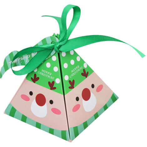 Jeffergarden Boîte d'emballage de Bonbons de Noël 10 Pièces, Jolies Boîtes d'emballage Cadeau Rouges Durables pour Festival, Vacances, Nouvel an (180702WY01-2)