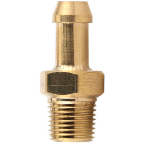 Jeffergarden Botier de compresseur de turbocompresseur, raccord de tuyau de mamelon de suralimentation en laiton 1/8 pouces 27 NPT or