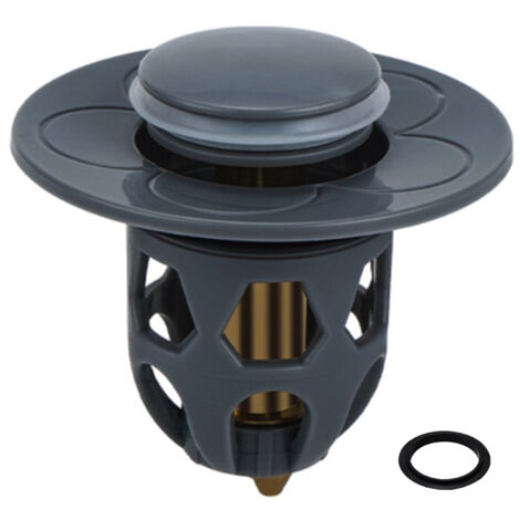 Jeffergarden Bouchon d'évier en acier inoxydable bouchon d'évier universel bouchon de vidange pour lavabo de comptoir bouchon de bain,gris