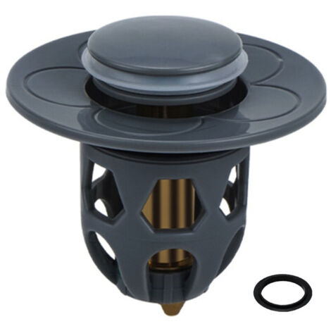 Jeffergarden Bouchon d'évier en acier inoxydable bouchon d'évier universel bouchon de vidange pour lavabo de comptoir bouchon de bain,gris