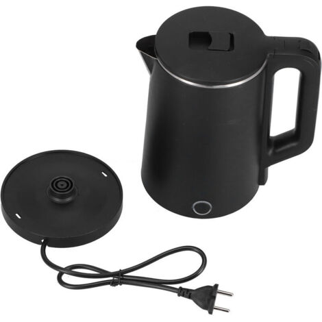 Jeffergarden Bouilloire électrique 2,3 L haute puissance en acier inoxydable, anti-dessèchement, pour la maison, couleur noire