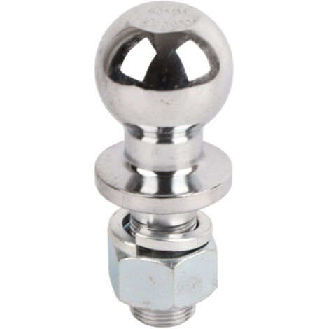 Jeffergarden Boule d'attelage de remorque surface lisse brillante Structure compacte antirouille forte résistance avec filetage précis 50 mm/1.96in