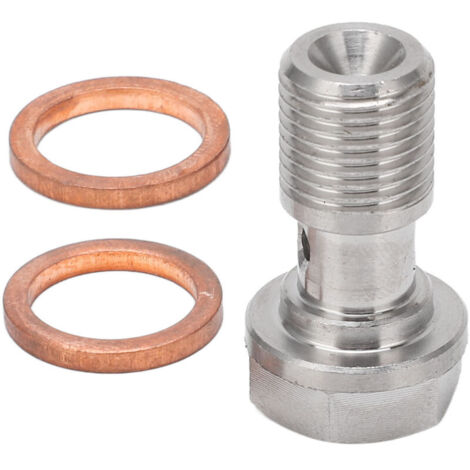 Jeffergarden Boulon banjo 7/16in24 avec limiteur de 1,5mm en acier inoxydable pour conduites de frein Conduites d'embrayage Alimentation en huile turbo