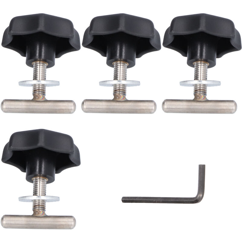 Jeffergarden - Boulons en t pour Rail de verrouillage, accessoire de remplacement adapté au Bus Multivan T5 T6, 4 pièces