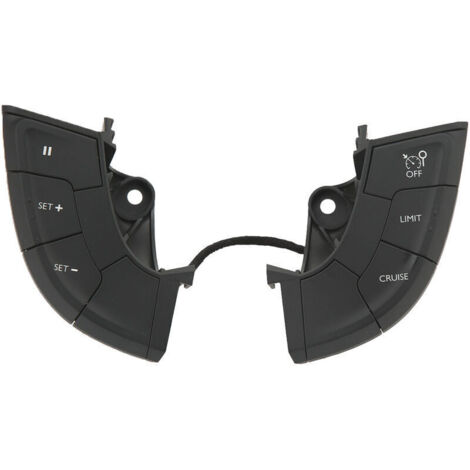 Jeffergarden Bouton de commutation de commande au volant 4112QK remplacement d'accessoires de voiture multifonctions pour Peugeot 508 508SW 2011-2018