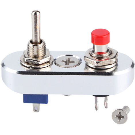 Jeffergarden Bouton-poussoir momentané interrupteur à réinitialisation automatique 3 broches 2 positions bascule 220 V 3 A