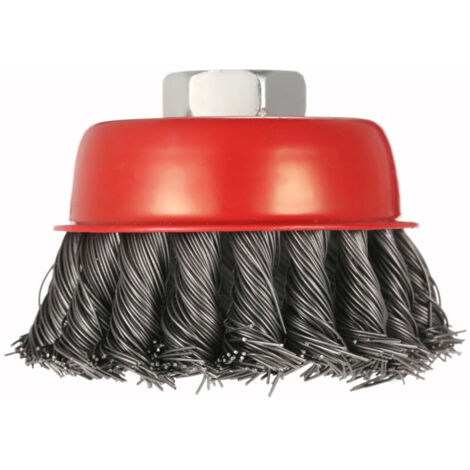 Jeffergarden Brosse à fil serti de 75mm et 3 pouces, nouée avec de l'acier pour meuleuse d'angle, élimination maximale de la peinture antirouille à 12500 tr/min, ébavurage du métal