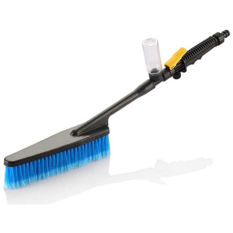 Jeffergarden - Brosse de lavage de voiture, brosse de nettoyage à manche Long avec pulvérisateur de savon pour moto, cuisine, brosse de lavage de