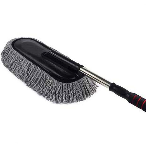Jeffergarden Brosse de lavage de voiture en microfibre, sans rayures, poignée extensible polyvalente, vadrouille détachable, gris
