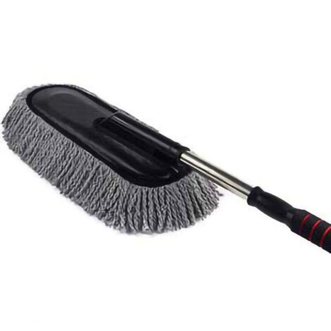 Jeffergarden Brosse de lavage de voiture en microfibre, sans rayures, poignée extensible polyvalente, vadrouille détachable, gris