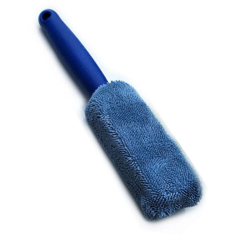 Jeffergarden Brosse de nettoyage de roues de voiture en microfibre, manche long, outil de nettoyage de jantes de pneus souple et réutilisable pour lavage de voitures, magasin bleu