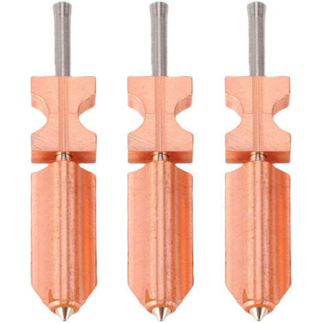 Jeffergarden Buse de mise à niveau Hotend adaptée à l'imprimante 3D FlashForge AD5X, tout métal, détachable rapidement, 0.25MM 0.4MM 0.6MM, 3 pièces