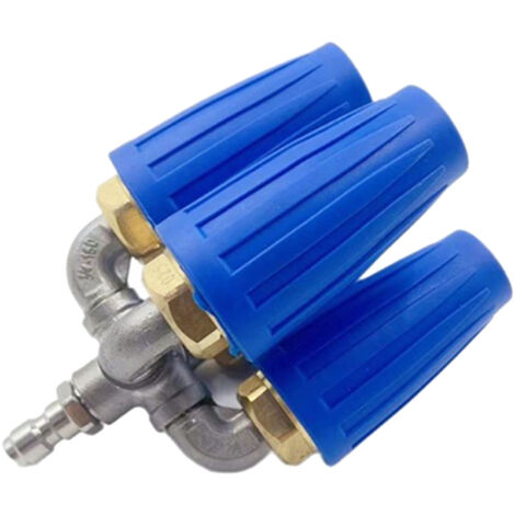 Jeffergarden Buse turbo 4 en 1 pour nettoyeur haute pression 4 000 psi, rotation à 360 degrés, ouverture 2,0, buse quadruple avec connecteur rapide 1/4 pouce