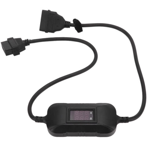 Jeffergarden Câble adaptateur de Scanner OBD2 12-24V adapté à X431 Easydiag 2.0/3.0 GOLO ABS résistant à la chaleur pour camions lourds Dieselnoir