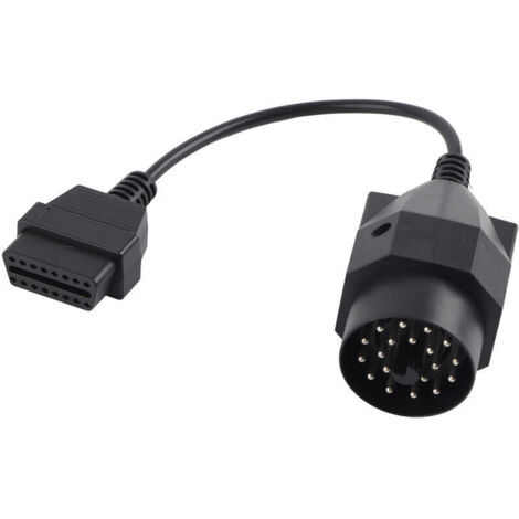 Jeffergarden Câble adaptateur OBD2 16 broches femelle vers connecteur de ligne de diagnostic 20 broches pour E36 E39 X5 Z3
