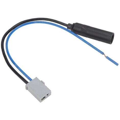 Jeffergarden Câble d'antenne de voiture, adaptateur radio FM mâle 2P en ABS parfaitement adapté, performances stables pour modification