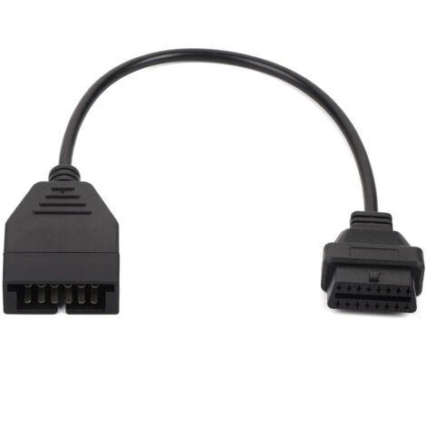 Jeffergarden Câble de Diagnostic, GM OBD1 12 Broches à OBD2 16 Broches câble Adaptateur de connecteur d'outil de Diagnostic