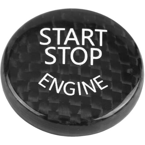 Jeffergarden Cache-bouton de démarrage/arrêt moteur, en fibre de carbone, résistant à l'usure et aux rayures, design élégant, pour BMW Série 3 F30 F31.