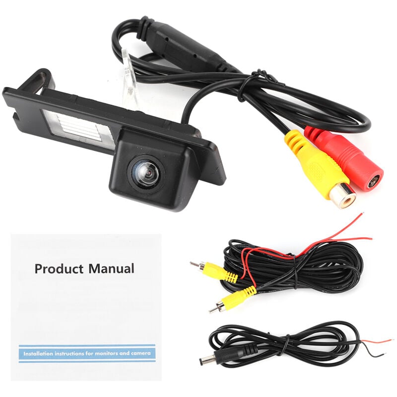 Jeffergarden - Caméra de recul ccd hd IP68, caméra de stationnement à 170 degrés pour éclairage de plaque d'immatriculation, adaptée à Fluence Duster