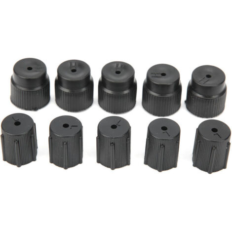 Jeffergarden Capuchon de noyau de Valve A/C, 10 pièces bouchon de Service de climatisation universel A/C réparation couverture de Port de charge de réfrigérant accessoire Auto