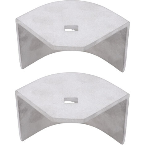 Jeffergarden Capuchons d'angle de pont de bateau ponton en aluminium, 2 pièces, pour coins arrondis à 90 degrés, hauteur 2-1/2 pouces à 2-5/8 pouces diagonale 4-1/16 pouces 4-3/16 pouces