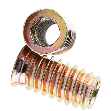 Jeffergarden Carbone en acier hexiste à socket entraîner des écrous filets pour le mobilier en bois (M8  25 mm)