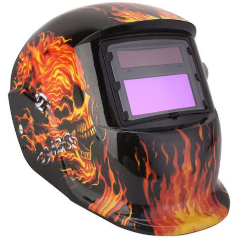 Jeffergarden Casque de soudage à obscurcissement automatique solaire MIG MMG TIG fonctionnant sur batterie au lithium avec sauvegarde solaire