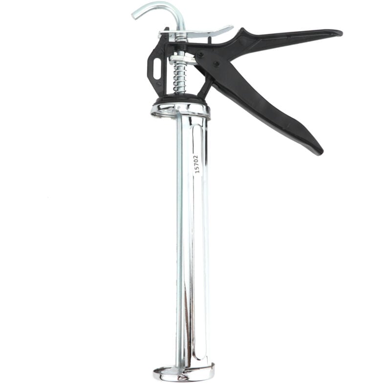 Jeffergarden - Caulking gun Stainless steel cylindrical swivel frame pressure handle filling tool 15702