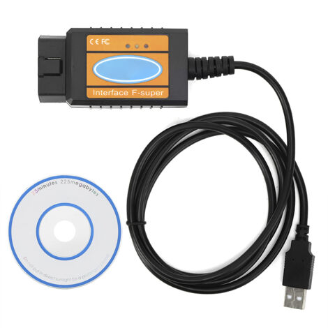 Jeffergarden Cble de lecteur de Code d'erreur de Scanner de voiture d'outil de Diagnostic de voiture d'usb adapté pour Ford