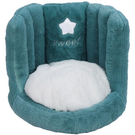 Jeffergarden Chaise de sol avec coussin de soutien du dos, antidérapant, mignon, doux et confortable, en velours, pour enfants de bureau, vert