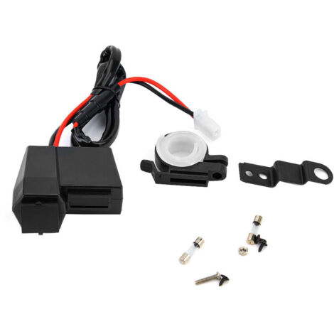 Jeffergarden Chargeur allume-cigare pour moto, chargeur moto longue durée à économie d'énergie avec capuchon antirouille et anti-poussière pour moto