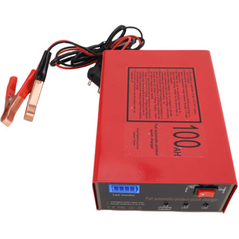 Jeffergarden Chargeur de batterie intelligent 200 W 10 A 7,5 A entièrement automatique avec protection intelligente et rapide MF-2 pour camions, motos et bateaux (prise UE).