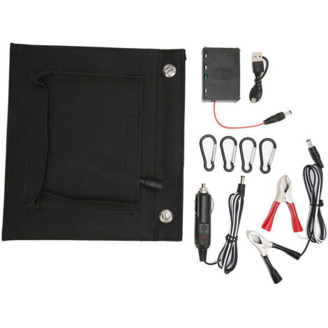 Jeffergarden Chargeur solaire portable étanche 25 W 18 V avec panneau pliable pour véhicules électriques et téléphones portables, idéal pour le camping et la randonnée