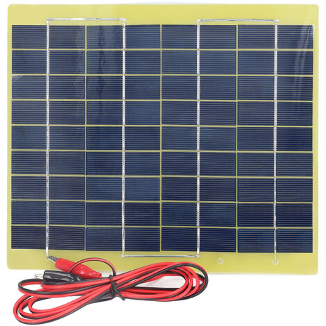 POWOXI Chargeur de batterie solaire pour voiture, 7,5 W 12 V, chargeur solaire  pour batterie de voiture, portable, étanche, panneau solaire pour  camping-car, moto, bateau, remorque, VTT, motoneige : : Auto
