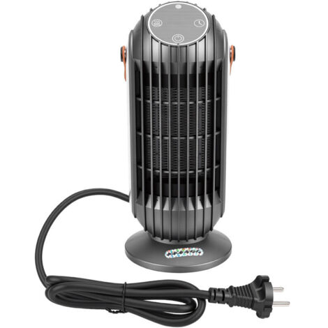 Jeffergarden Chauffage d'appoint pour usage intérieur 1500 W PTC à chauffage rapide, ventilateur de bureau portable avec minuterie, chambre, salle de bain, bureau