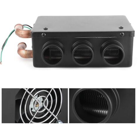 Jeffergarden Chauffage de voiture 12 V 50 W, 3 trous, portable, chauffage rapide, dégivrage, faible bruit, hiver