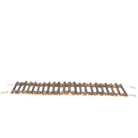 Jeffergarden chelle d'escalade pour animaux de compagnie, meulage des dents, pont d'échelle en bois Flexible et Durable pour perroquet Chinchilla 70cm / 27,6 pouces