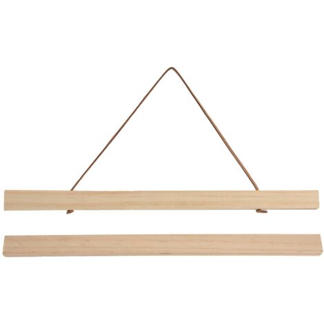 Jeffergarden Cintre d'affiche en bois, cadre de suspension magnétique DIY pour art/impressions/toile/photos/images/uvres d'art 21 x 2,1 cm