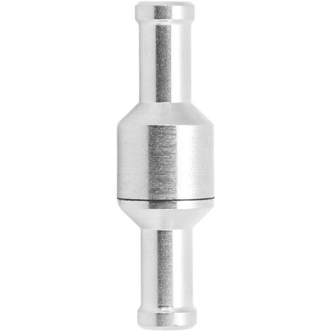 Jeffergarden Clapet Anti-retour 1 Voie en Alliage D'aluminium Argent pour Eau Huile pour Ligne de Carburant Diesel Essence Système de Contrôle des émissions Automobile té Conn Conception (8mm)