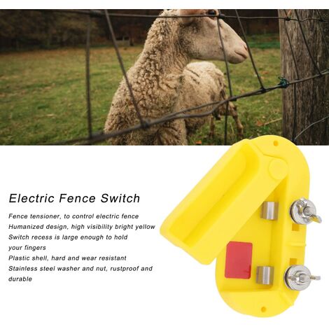 Jeffergarden Clture électrique coupée interrupteur tendeur de fil de clture en plastique Portable pour ferme d'élevage