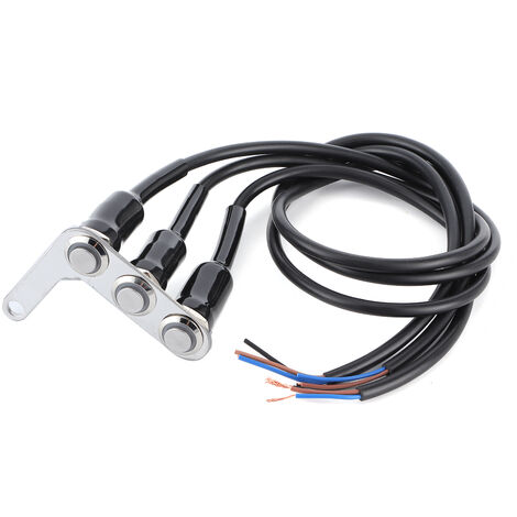 Jeffergarden Commutateur de guidon de moto support réglable étanche 3 boutons pour clignotant de klaxon de phare