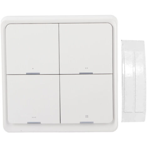 Jeffergarden Commutateur de scène sans fil, panneau mural Intelligent à 4 voies, contrôle par application de téléphone portable pour ZigBee