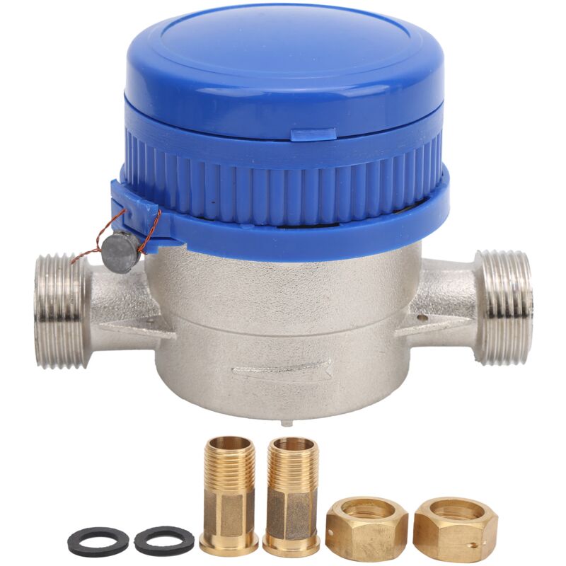 Jeffergarden - Compteur d'eau froide mécanique TSS3002E bsp 1/2, avec pointeur, outils de mesure pour la maison