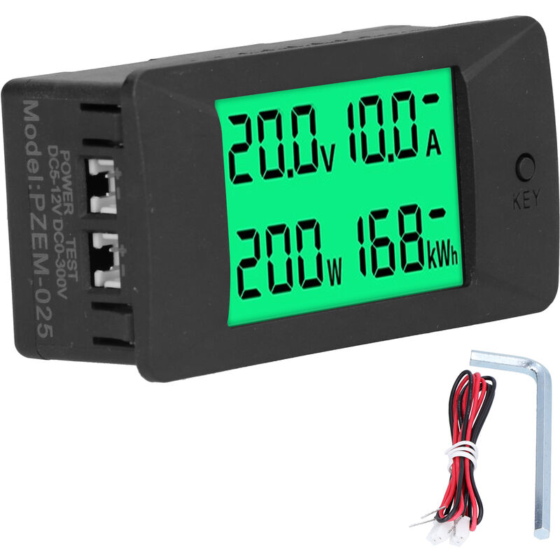 Jeffergarden Compteur d'énergie LCD affichage numérique tension moniteur de courant voltmètre DC 5-12V PZEM-025