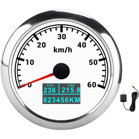 Indicateur de vitesse, compteur kilométrique GPS 200km/h pour  voitures pour bateaux pour motos