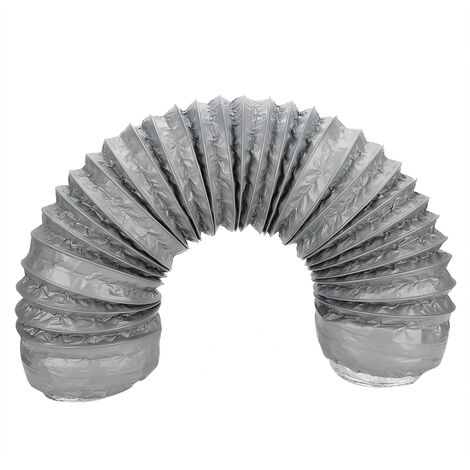 Jeffergarden Conduit Flexible de Papier d'aluminium d'air d'isolation pour la réduction de Bruit de Tuyau d'échappement de Ventilation de Cuisine 1m